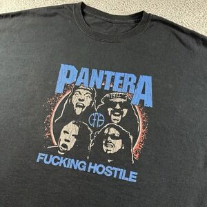 Pantera Band Tee Mens 3x Black Four Face F*** Hostile Big Graphic 90s Vulgar